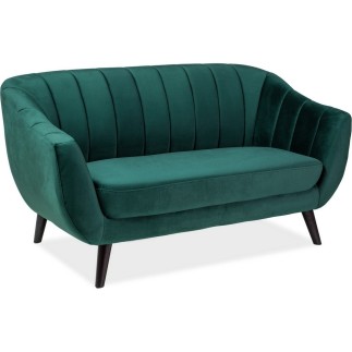 Canapé ELSA 2 places en tissu de qualité, couleur vert