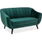 Canapé ELSA 2 places en tissu de qualité, couleur vert Canapé ELSA 2 places en tissu de qualité, couleur vert