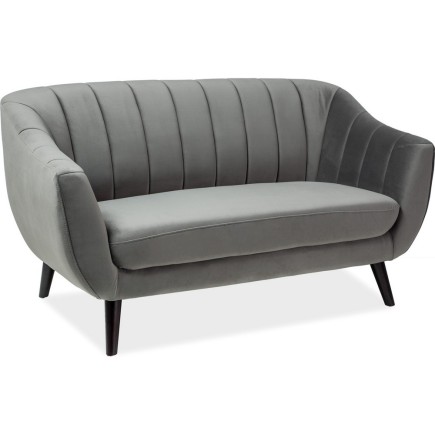 Canapé ELSA 2 places en tissu de qualité, couleur gris