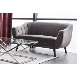 Canapé ELSA 2 places en tissu de qualité, couleur gris