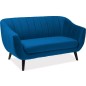 Canapé ELSA 2 places en tissu de qualité, couleur bleu foncé Canapé ELSA 2 places en tissu de qualité, couleur bleu foncé