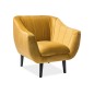 Fauteuil ELSA 1 place en tissu de qualité, couleur curry