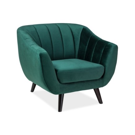 Fauteuil ELSA 1 place en tissu de qualité, couleur vert