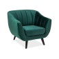 Fauteuil ELSA 1 place en tissu de qualité, couleur vert