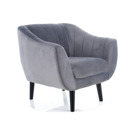 Fauteuil ELSA 1 place en tissu de qualité, couleur: gris