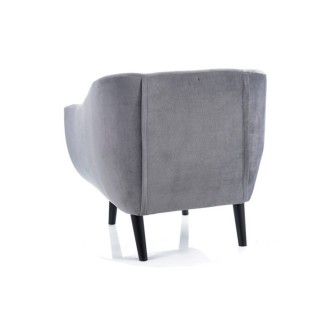 Fauteuil ELSA 1 place en tissu de qualité, couleur: gris