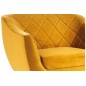 Fauteuil MONTINI 1 place en tissu de qualité, couleur curry