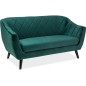 Canapé MONTINI 2 places en tissu de qualité, couleur vert Canapé MONTINI 2 places en tissu de qualité, couleur vert