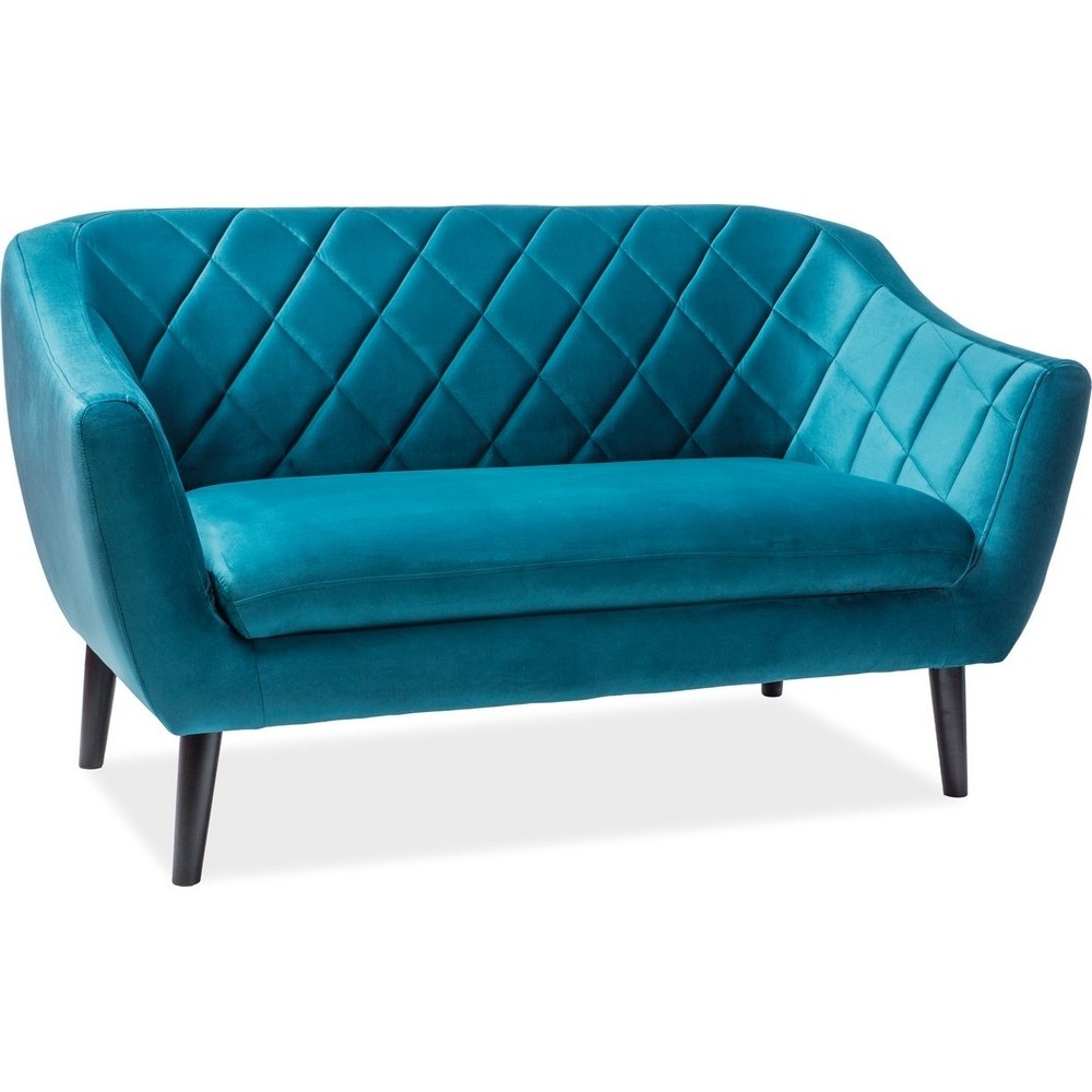 Canapé MONTINI 2 places en tissu de qualité, couleur turquoise Canapé MONTINI 2 places en tissu de qualité, couleur turquoise