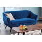 Canapé MONTINI 2 places en tissu de qualité, couleur bleu foncé Canapé MONTINI 2 places en tissu de qualité, couleur bleu foncé