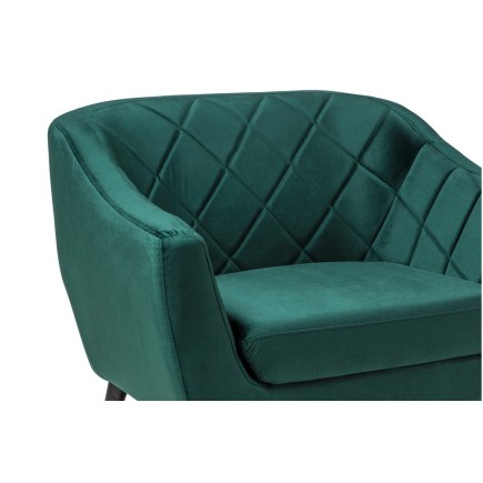 Fauteuil MONTINI 1 place en tissu de qualité, couleur vert