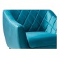 Fauteuil MONTINI 1 place en tissu de qualité, couleur turquoise