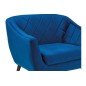 Fauteuil MONTINI 1 place en tissu de qualité, couleur bleu foncé