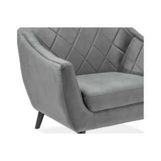 Fauteuil MONTINI 1 place en tissu de qualité, couleur gris