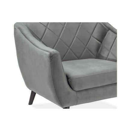 Fauteuil MONTINI 1 place en tissu de qualité, couleur gris