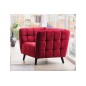 Fauteuil 1 place CASINI en tissu de qualité, couleur bordeaux