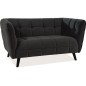 Canapé 2 places CASINI en tissu de qualité, couleur : noir Canapé 2 places CASINI en tissu de qualité, couleur : noir