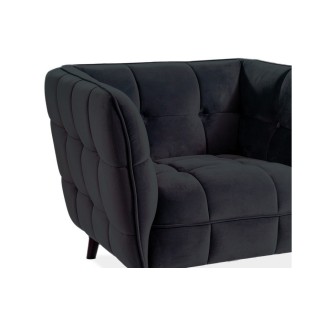Fauteuil 1 place CASINI en tissu de qualité, couleur noir