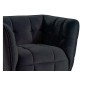 Fauteuil 1 place CASINI en tissu de qualité, couleur noir