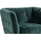 Fauteuil 1 place CASINI en tissu de qualité, couleur vert