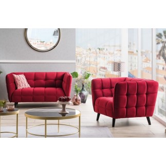Fauteuil 1 place CASINI en tissu de qualité, couleur vert