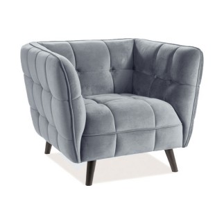 Fauteuil 1 place CASINI en tissu de qualité, couleur gris