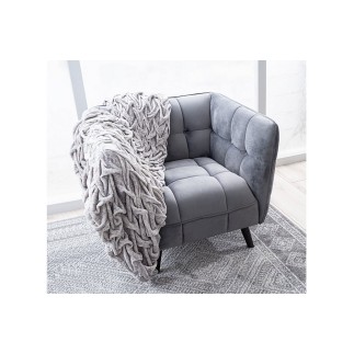 Fauteuil 1 place CASINI en tissu de qualité, couleur gris