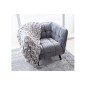 Fauteuil 1 place CASINI en tissu de qualité, couleur gris
