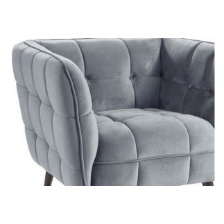 Fauteuil 1 place CASINI en tissu de qualité, couleur gris
