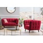 Fauteuil 1 place CASINI en tissu de qualité, couleur gris