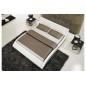 Lit en cuir italien de luxe NOCTURA, blanc, 140x190