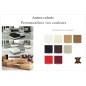 Canapé d'angle en cuir 6/7 places PETIT ELIXIR, couleur personnalisée, angle droit