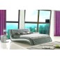 Lit en cuir italien de luxe NOCTURA, blanc, 160x200