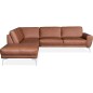 Canapé d'angle en 100% TOUT cuir italien de prestige 6/7 places SPANIA, marron cognac, angle gauche Canapé d'angle en 100% TOUT cuir italien de prestige 6/7 places SPANIA, marron cognac, angle gauche