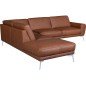 Canapé d'angle en 100% TOUT cuir italien de prestige 6/7 places SPANIA, marron cognac, angle gauche Canapé d'angle en 100% TOUT cuir italien de prestige 6/7 places SPANIA, marron cognac, angle gauche