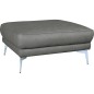 Pouf SPANIA en tout cuir italien haut de gamme vachette, coloris gris