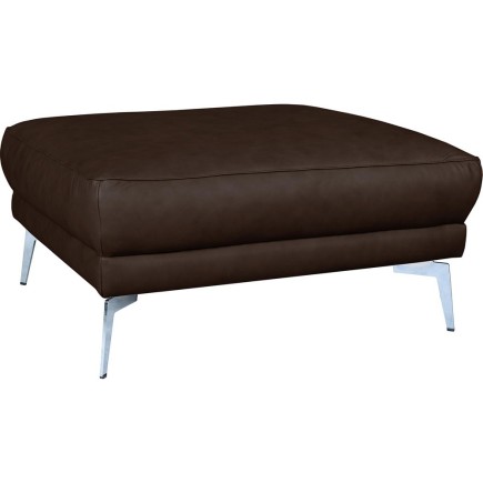 Pouf SPANIA en tout cuir italien haut de gamme vachette, coloris chocolat