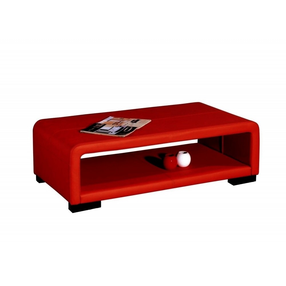 Table basse design italien VERA, rouge