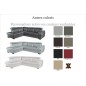 2eme paiement de la commande: Canapé d'angle convertible en cuir italien de luxe 5/6 places tony, avec coffre, couleur personnal