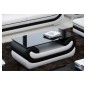 Superbe table basse CANDIDE, noir et blanc, 120x70x42 cm