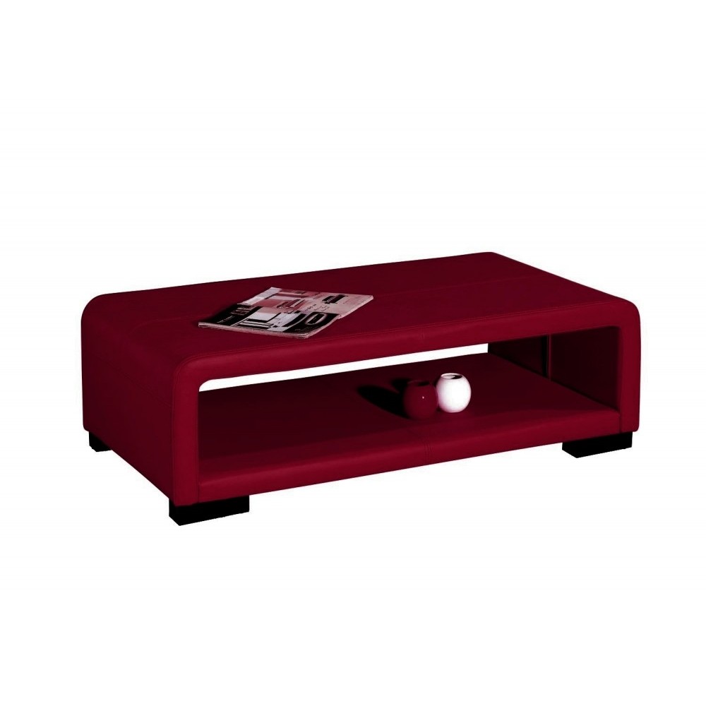 Table basse design VERA, bordeaux