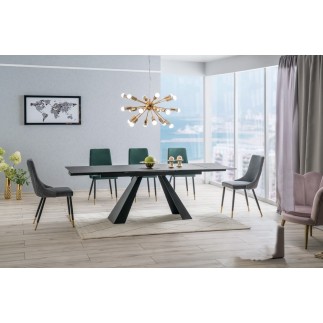 Table à manger avec rallonge, luxe Salvina
