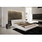 Lit en cuir italien de luxe SERENIS, blanc, 140x190