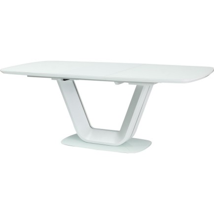 Table à manger avec rallonge, luxe ARMONA blanc 160-220