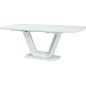 Table à manger avec rallonge, luxe ARMONA blanc 160-220