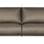 Canapé taille 3 places avec 2 relax en 100% tout cuir épais de luxe italien avec 2 relax électriques, PERINI, couleur taupe