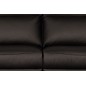 Canapé taille 2 places avec 2 relax en 100% tout cuir épais de luxe italien avec 2 relax électriques, PERINI, chocolat