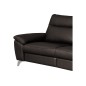Canapé taille 2 places avec 2 relax en 100% tout cuir épais de luxe italien avec 2 relax électriques, PERINI, chocolat