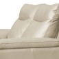 Canapé taille 2 places avec 2 relax en 100% tout cuir épais de luxe italien avec 2 relax électriques, PERINI, blanc cassé
