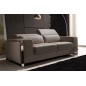 Canapé 3 places en cuir italien buffle LUXY, moka